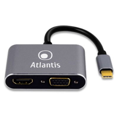 Atlantis Adapter USB-C to HDMI+VGA