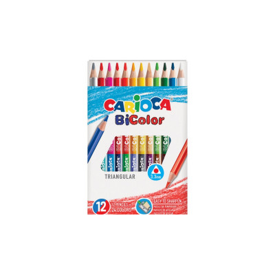 Triangular Pencils Bicolor, X 12