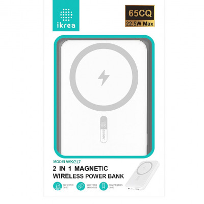 IKREA WD8977 2-in-1 wireless magnetic power bank 22.5W 6500mAH