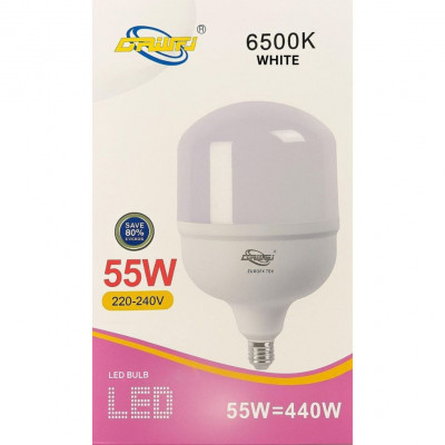 Driwei UltraBright LED Bulb – 55W (440W Equivalent) | 6500K Daylight White