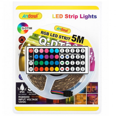 Andowl RGB LED Strip Lights with Remote Control – 5M (Q-DT5M)