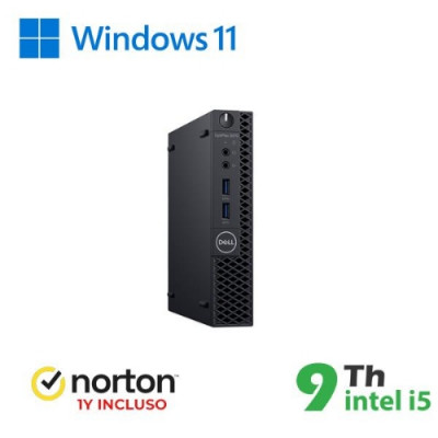 PC DELL RINOVO REFURBISHED Optiplex 3070-5070M RN45534312 MINI i5-9x00 16GB SSD NEW 512GB W11P + NORTON