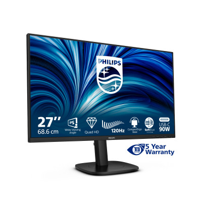 Philips 3000 series 27B2U3601 00 computer monitor 68.6 cm (27") 2560 x 1440 pixels Quad HD LCD Black