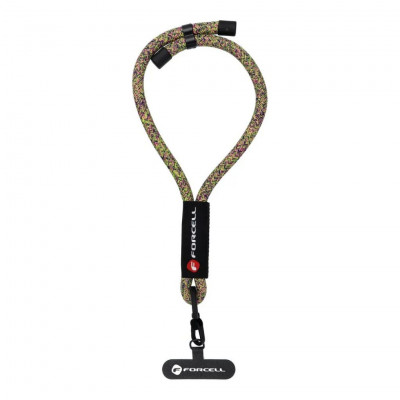 Forcell F-Design R10X40 Adjustable Wrist Strap (max 20cm in the loop) Pink/Green/Purple