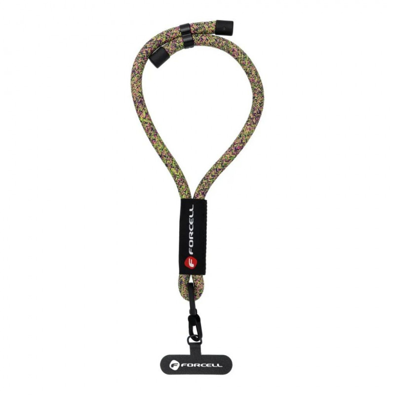 Forcell F-Design R10X40 Adjustable Wrist Strap (max 20cm in the loop) Pink/Green/Purple