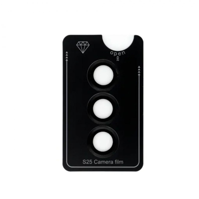 PROTECTOR 9H camera cover + applicator for SAMSUNG S25 black