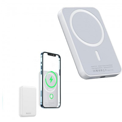 Andowl Mini Wireless Charging Power Bank 10000mAh White