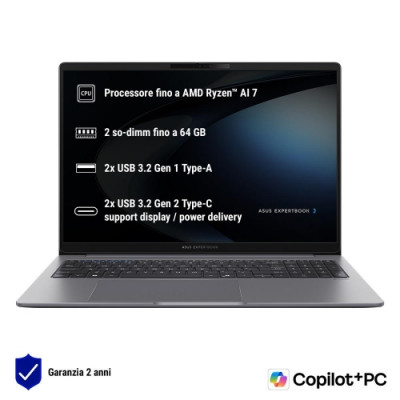 NB ASUS Commercial NX P Copilot+PC PM3606CKA-MB0012X 16" Ryzen AI R7-350 16GB SSD1TB W11P