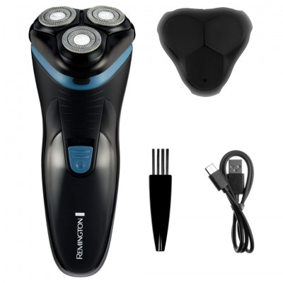 Remington R1000 Men\'s Rotary Electric Shaver Flexible Blades & Pivoting Neck, Cordless Use
