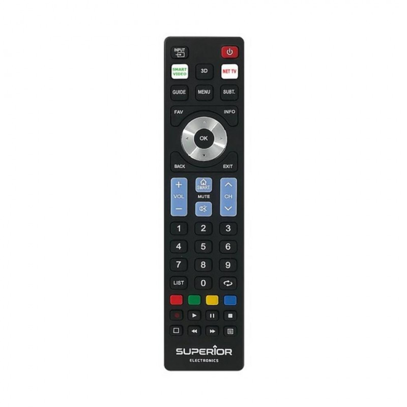Superior Electronics Ready5 Smart Universal Replacement Remote Control Ready for Use Black for Samsung, LG, Philips, Sony, Panas