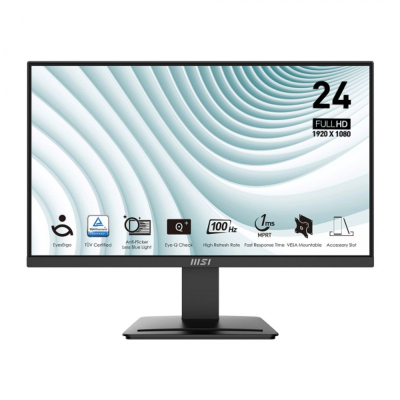 MSI Monitor LED 23.8 PRO MP2412 VA 100Hz 1920X1080 1ms 250cd/mq 1000:1 HDMI DP