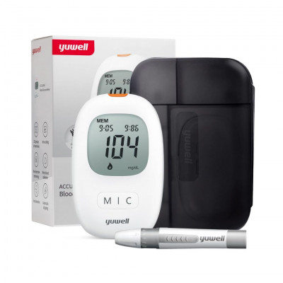 yuwell Blood Glucose Meter with Test Strips x 50 and Hands x 50, The Complete Blood Glucose Kit Ideal for Home Use, Diabetes Tes