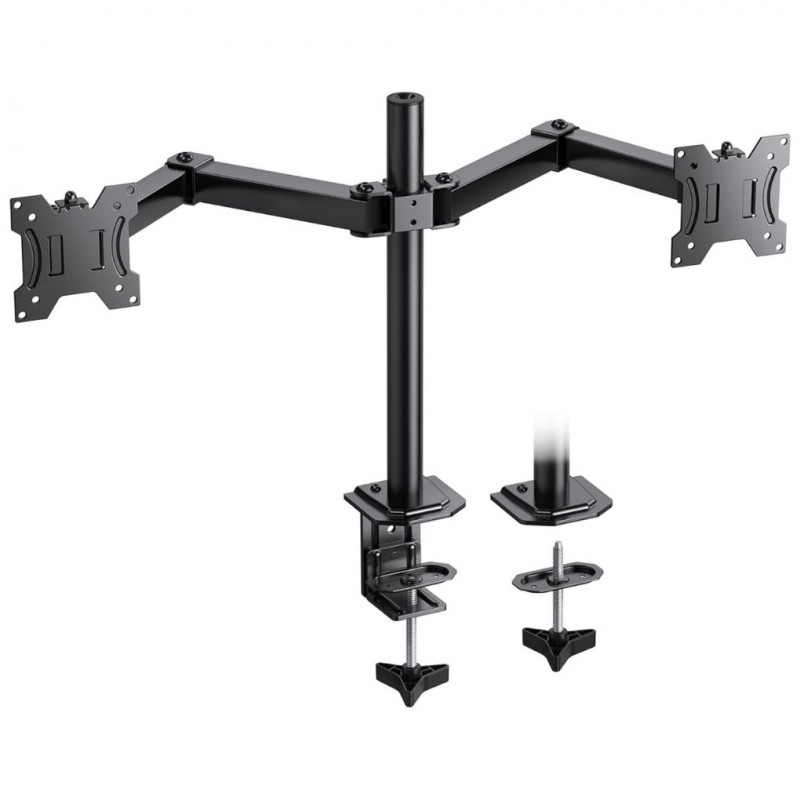 HUANUO Dual Monitor Stand for 13-27 inch VESA 75x75/100x100 Screens,8 kg, Height Adjustable Dual Monitor Arm