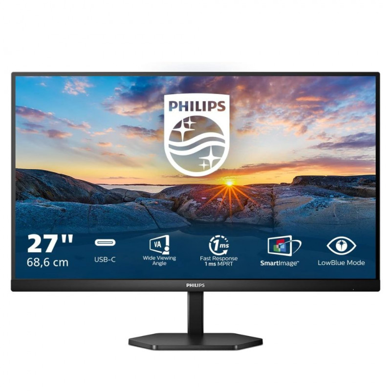 Philips 27 FHD monitor 1920 x 1080 75Hz, 300 CD/m², HDMI 1.4 / DP 1.2 / USB-C 3.2 Philips 27 FHD monitor 1920 x 1080 75Hz, 300 CD/m², HDMI 1.4 / DP 1.2 / USB-C 3.2