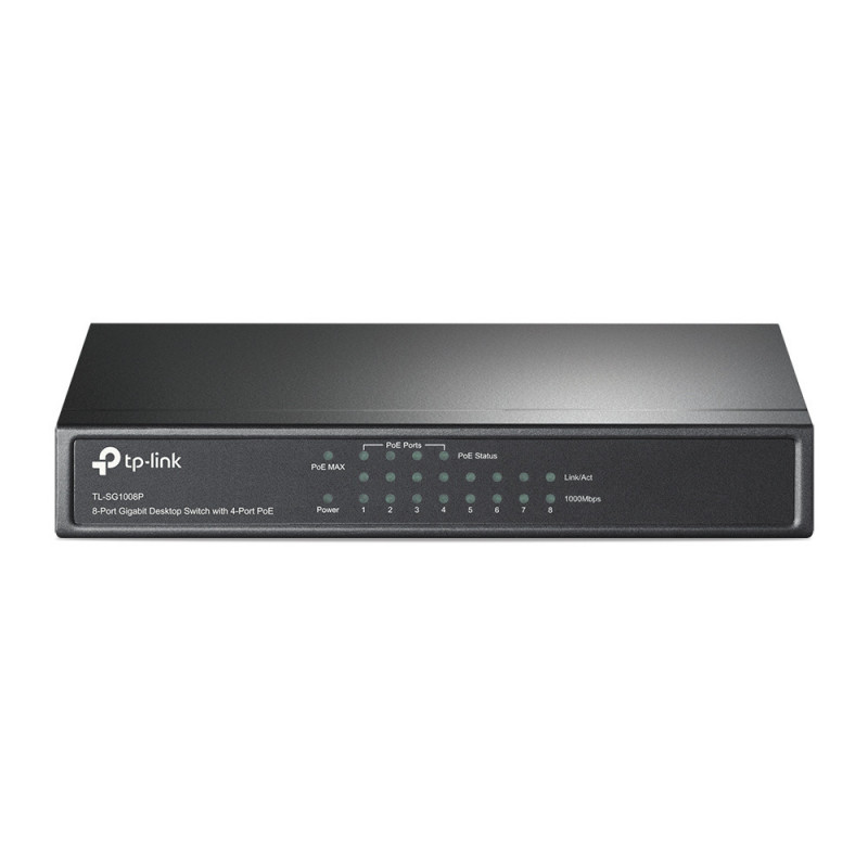 TP-Link TL-SG1008P network switch Unmanaged Gigabit Ethernet (10 100 1000) Power over Ethernet (PoE) Hazelnut