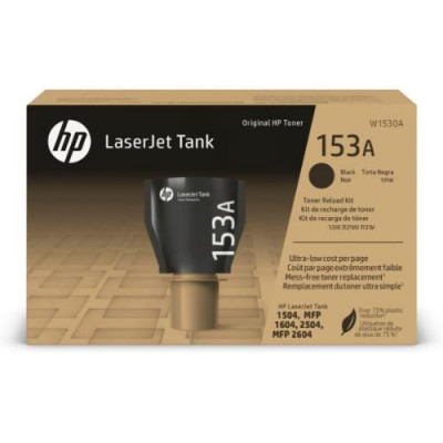 RICARICA TONER HP W1530A N.153A Nero 2.500PP X LaserJet Tank 1504w 2504dw 1604w 2604dw 2604sdw