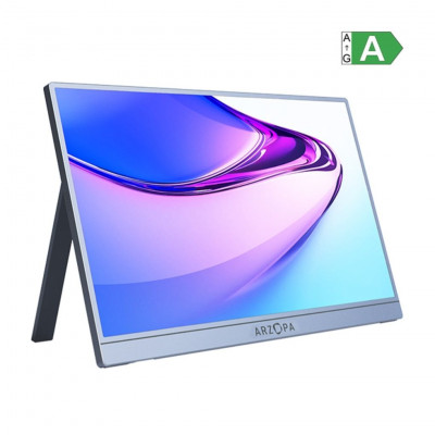 Arzopa HDR Portable Monitor 14 FHD 1920 x 1080p, 60 Hz, Mini HDMI/USB-C, Silver Gray