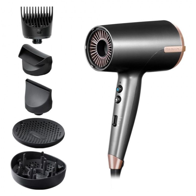 Remington ONE Hair Dryer 2000W, 5 Accessories, Flyaway, 2 Diffusers, Styling Nozzle