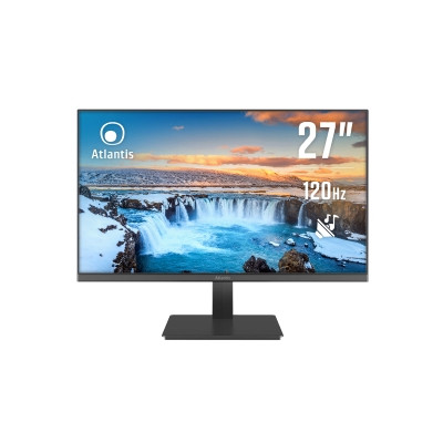 MONITOR ATLANTIS LED 27" Wide A05-HE27VF-VHM VA 1920x1080 120HZ 5ms 263±10cd/m² 4.000:1 VESA MM VGA HDMI Black