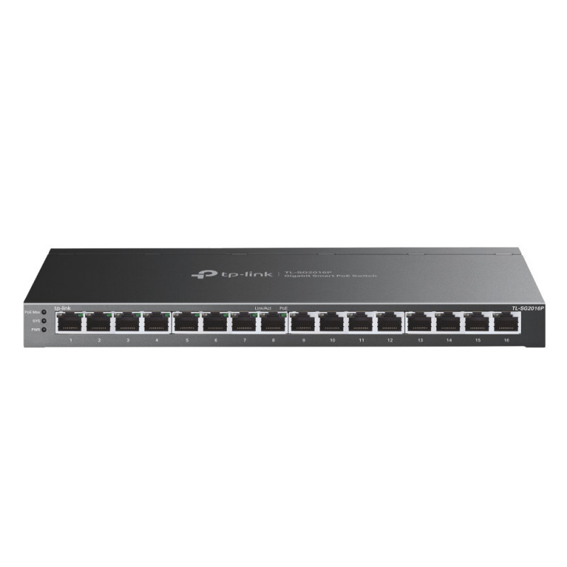 TP-Link JetStream 16-Port Gigabit Smart Switch with 8-Port PoE+ TP-Link JetStream 16-Port Gigabit Smart Switch with 8-Port PoE+