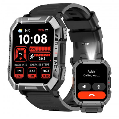 OSCAL Smartwatch100-Day Battery Life IP68 Calls, 100 Sports Modes, Fitness Tracker with Heart Rate, SpO2, Black