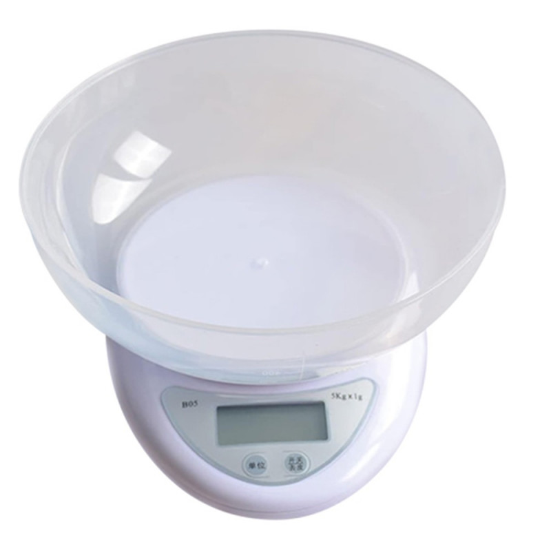 Allpress B05 — Digital Kitchen Scale with Bowl, High Precision, Auto-Off (2×AAA included)