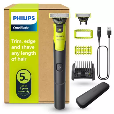 Philips OneBlade 360 QP4631/65 Authentic Connected Face & Body Electric Shaver, Beard Trimmer and Body Groomer, 1x360 Blade, 1x 