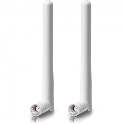 Bingfu WiFi Antenna 2.4 GHz 5 GHz 5.8 GHz Biband 3 dBi Male RP-SMA for Wireless, White