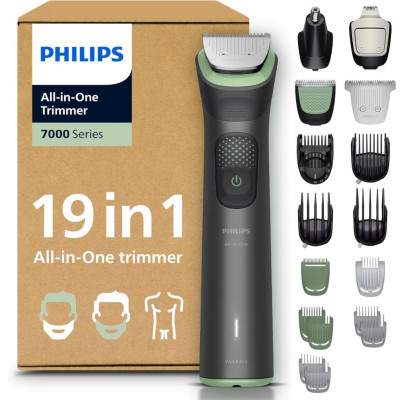 Philips OneBlade 360 Authentic Electric Beard Trimmer for Face and Body, Razor and Body Brush, 3x 360 Blades