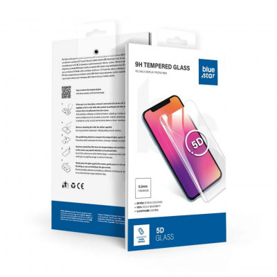 Blue Star 5D Tempered Glass Full Glue Case Friendly for Samsung Galaxy A26 5G, Black