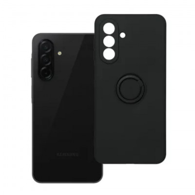 Case for Samsung Galaxy A26 5G Silicone Ring Protective Cover with Stand Grip Shockproof, Black