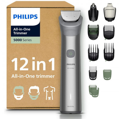 Philips Multigroom 5000 Series 12 in 1 Trimmer for Beard Hair Body with 20 Length Settings