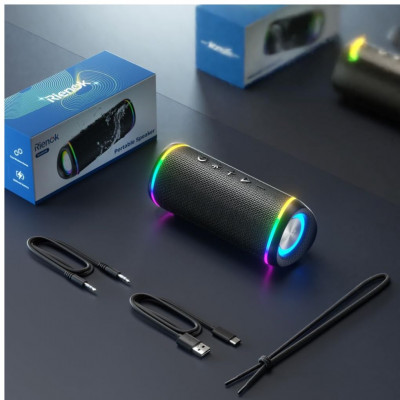 Rienok 30W Portable Bluetooth Speaker Waterproof RGB LED Wireless Speaker Bluetooth 5.3 TWS TF AUX USB-C