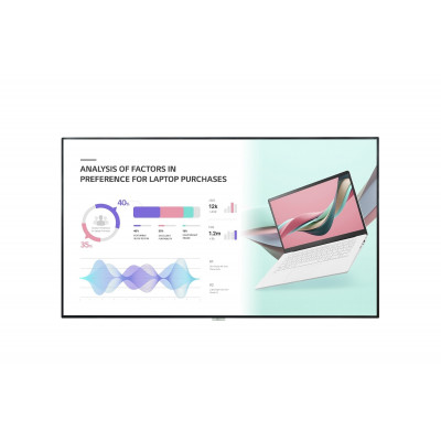 LG 98UH5J-H Signage Display Digital signage flat panel 2.49 m (98") LCD Wi-Fi 500 cd m² 4K Ultra HD Black WebOS 24 7