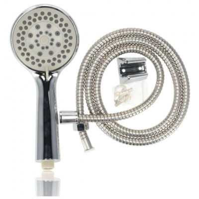 Casily Shower Head Kit 1.5m Hose Handheld Shower Set with Holder Flexible Hose ABS Steel Universal Bathroom Kit