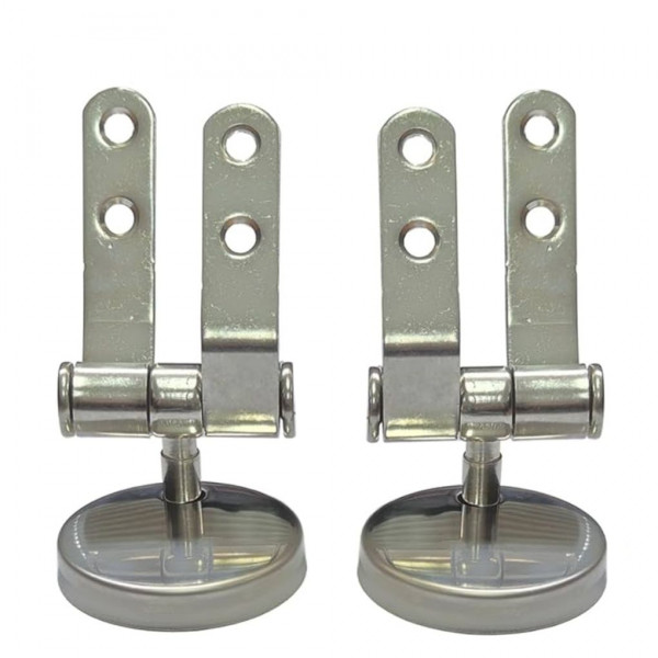 2-Pack Stainless Steel Toilet Seat Hinge Kit – Universal Screws & Bolts For Smart Toilet Lid Replacement