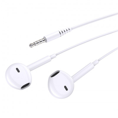 Jokade Wired Earphones with Microphone 3.5mm Jack Stereo Earbuds Universal In Ear Headphones 1.2m Cable White