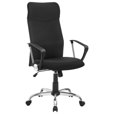 SONGMICS Office Chair, Ergonomic Desk Chair, Swivel, Padded Seat, Height-Adjustable and Tiltable, Load Capacity 120 kg, Black