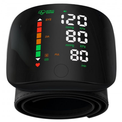 Intelli System Wrist Blood Pressure Monitor Digital Automatic Sphygmomanometer LCD Heart Rate Portable