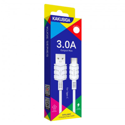 Kakusiga USB to Type-C Cable 2M 3A Fast Charging Data Cable High Speed Transmission Durable PVC