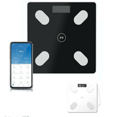 Driwei Body Scale With Body Scale, With Bluetooth, 180 Kg, Total White