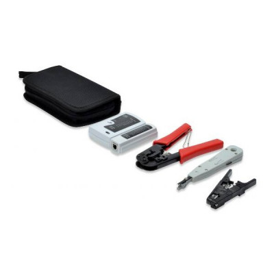 DIGITUS DN-94022 Network Tool Set for LAN Service, LAN Tester, Crimping and Punch Down Tools