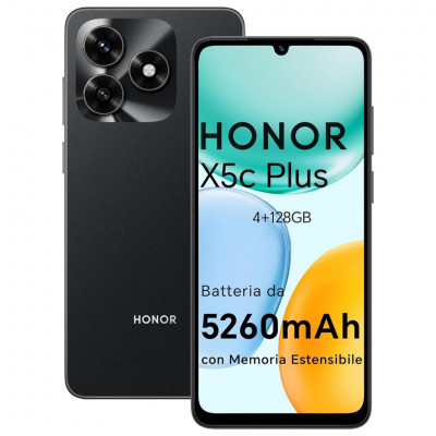 HONOR X5c Plus 4G Smartphone 4GB RAM 128GB Midnight Black Dual SIM 6.74-inch 90Hz
