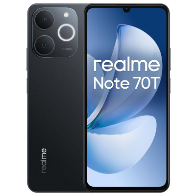 realme Note 70T Smartphone 4GB RAM 256GB Obsidian Black 6.74-inch Dual SIM 4G