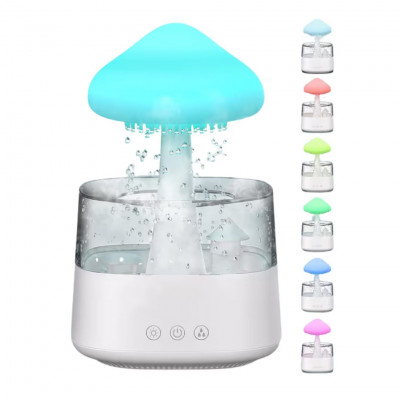 MU Rain Cloud Aroma Diffuser 450ml Ultrasonic Humidifier LED Night Light 7 Colors USB Remote