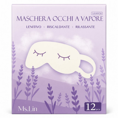 Ms Lin Steam Eye Mask Lavender 12pcs Self Heating Relaxing Eye Masks Soothing Warm Compress