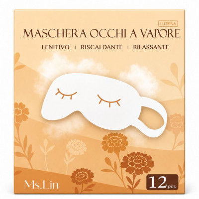Ms Lin Steam Eye Mask Lutein 12pcs Self Heating Relaxing Eye Masks Soothing Warm Compress