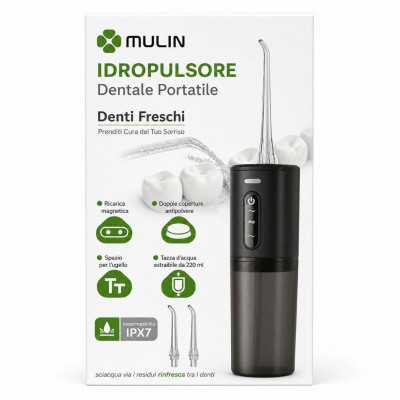 MU B31 Portable Dental Water Flosser 280ml Rechargeable Oral Irrigator IPX7 3 Modes Teeth Cleaner