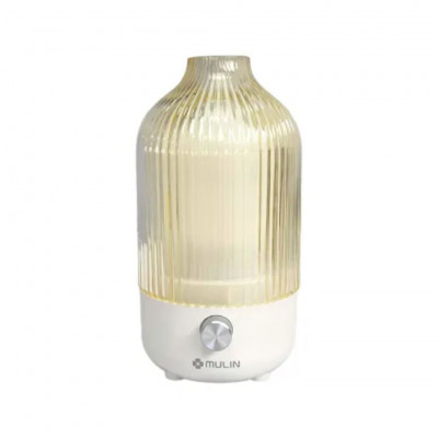 MU MUBL-003 Handmade Glass Aroma Diffuser Ultrasonic Humidifier RGB LED Light 100ml USB White
