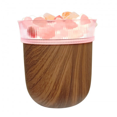MU-HQ07 Crystal Salt Humidifier RGB LED Ultrasonic Aroma Diffuser 240ml USB Relaxation Lamp